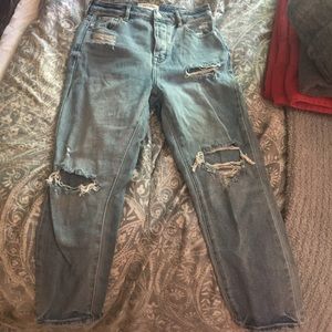 Ripped mom jeans